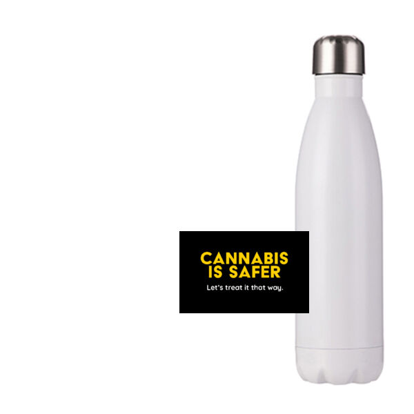 Cannabis is Safer - Stainless Steel Waterbottle Thumbnail